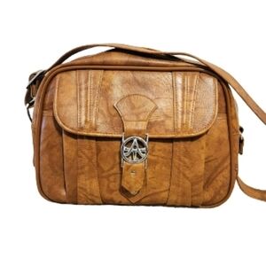 American Tourister Vintage 70s Faux Leather Bag Brown